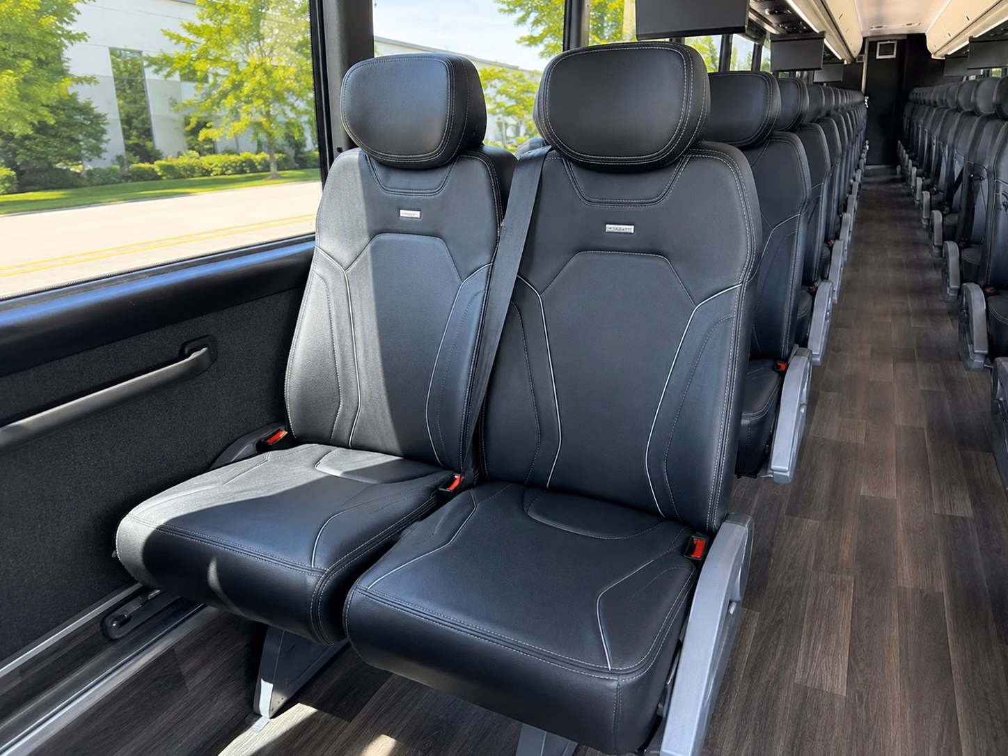 56 passenger charter bus interior