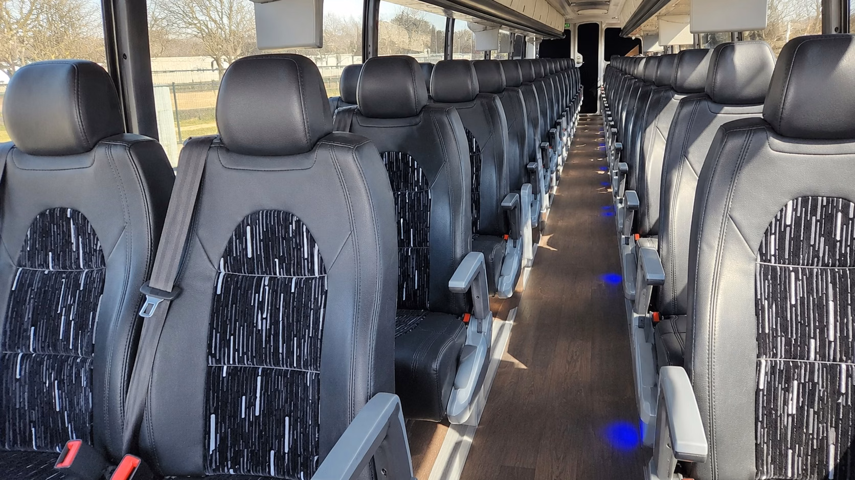 pasadena charter bus interior gallery
