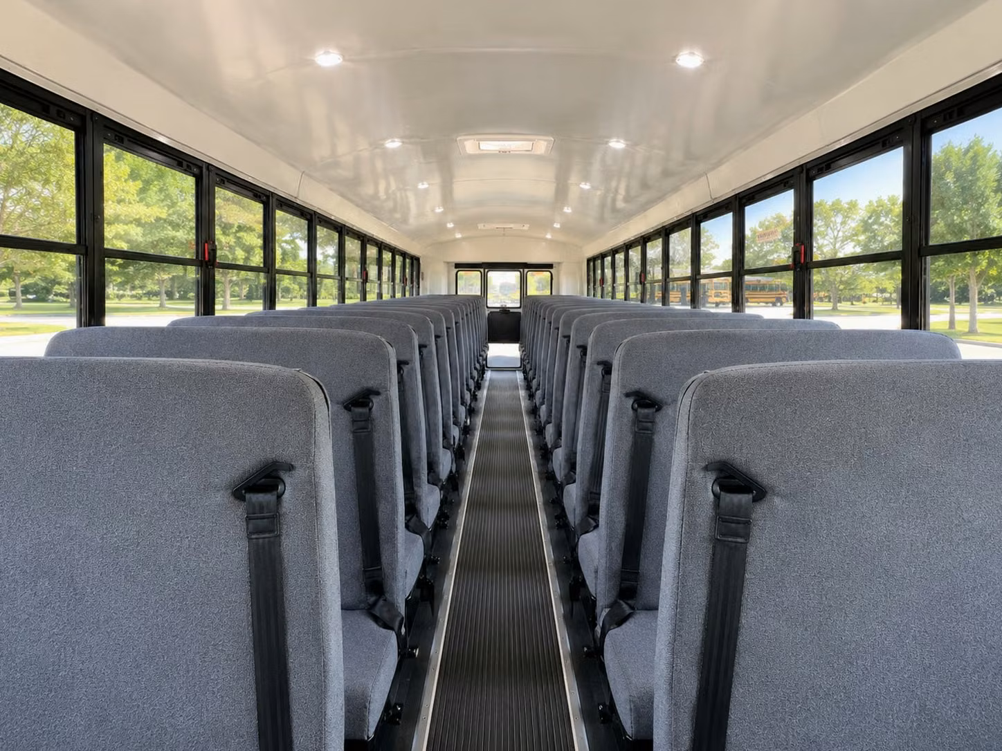 school bus inside